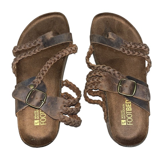🤎White Mountain Footbed Summer Sandals 🤎 Size 7M - Picture 3 of 6